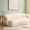 sofa beige tejido borreguito