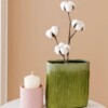 jarron verde ceramica